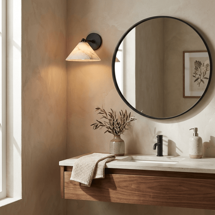 Aveline Alabaster Cone Wall Sconce - Vakkerlight