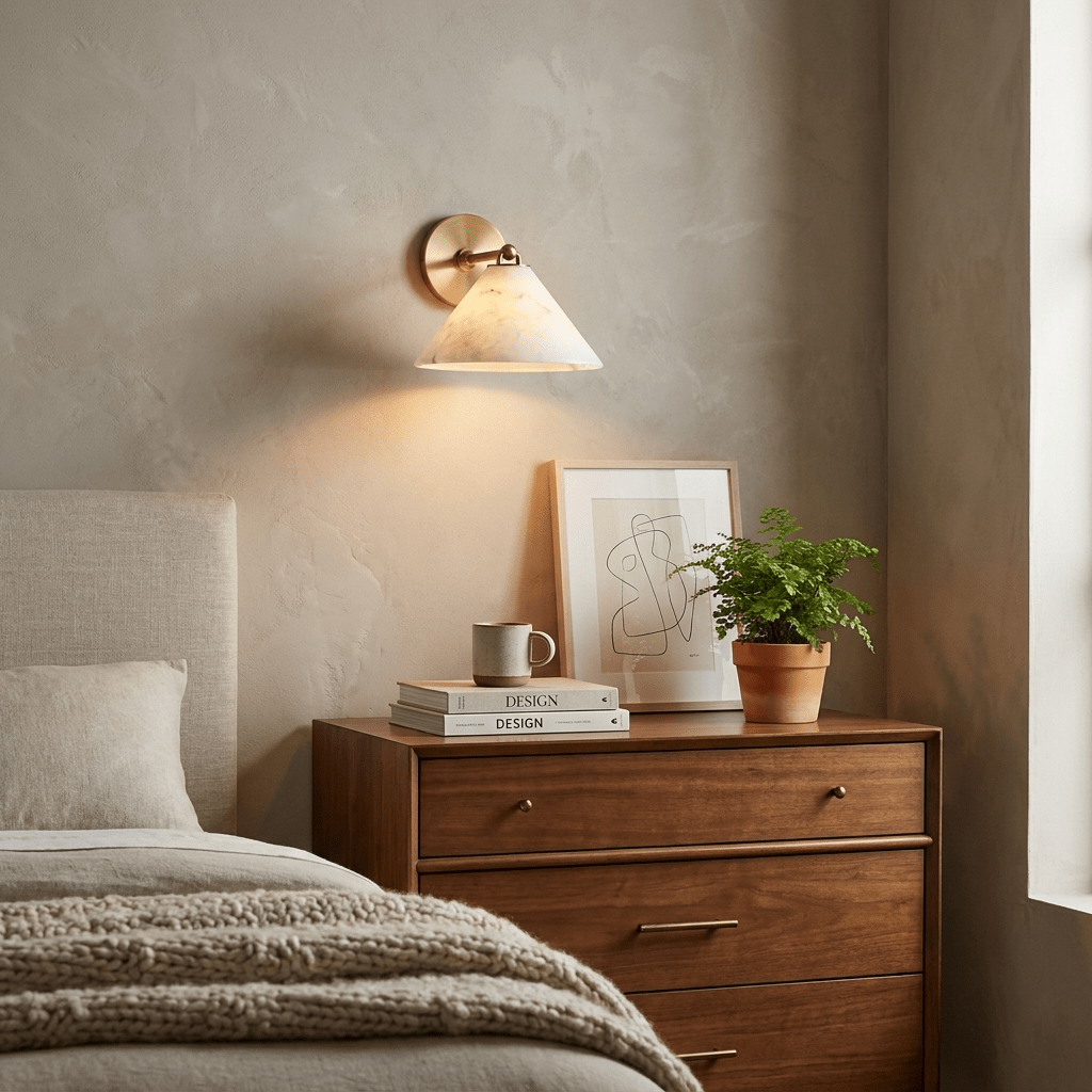 Aveline Alabaster Cone Wall Sconce - Vakkerlight