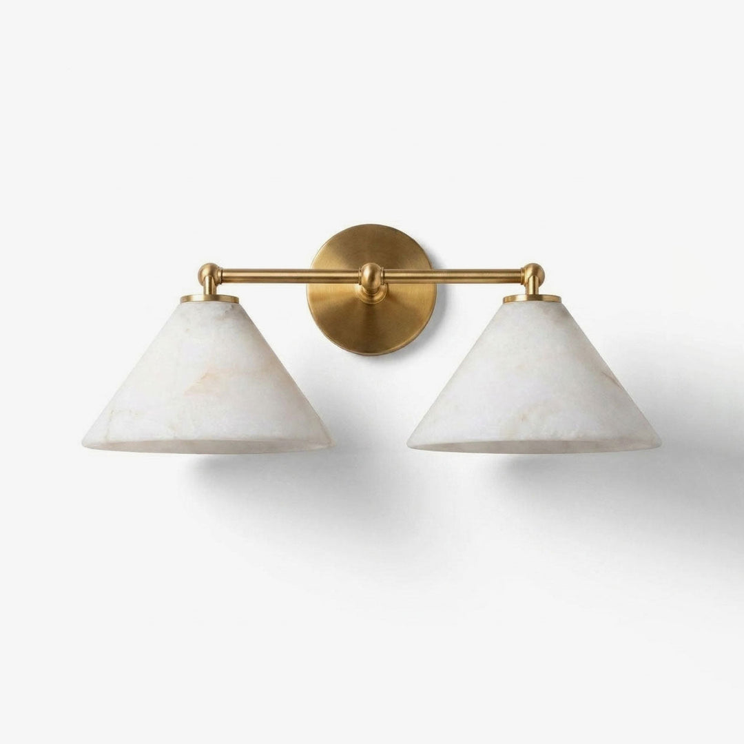 Aveline Alabaster Double Cone Wall Sconce