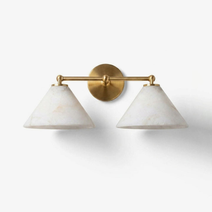 Aveline Alabaster Double Cone Wall Sconce