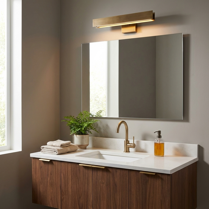 Aveline Vintage Brass LED Picture Light