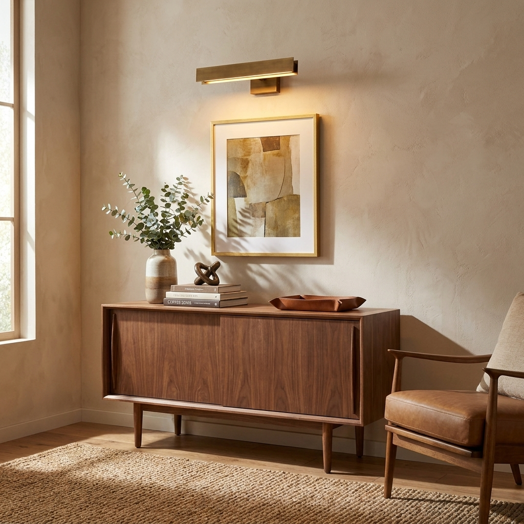Aveline Vintage Brass LED Picture Light
