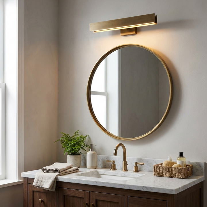 Aveline Vintage Brass LED Picture Light