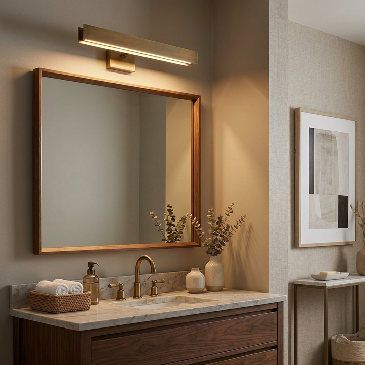 Aveline Vintage Brass LED Picture Light