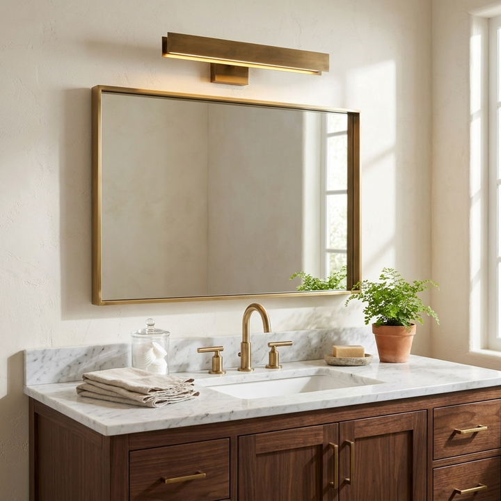 Aveline Vintage Brass LED Picture Light