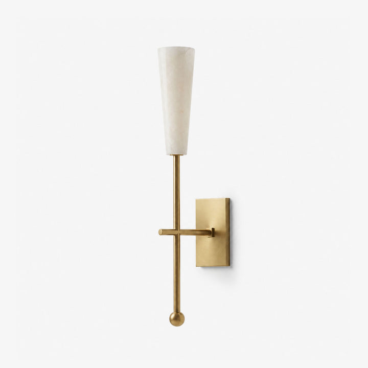 Averon Alabaster Torch Wall Sconce