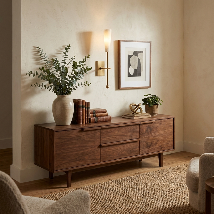 Averon Alabaster Torch Wall Sconce