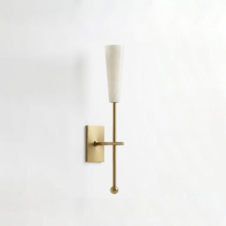 Averon Alabaster Torch Wall Sconce