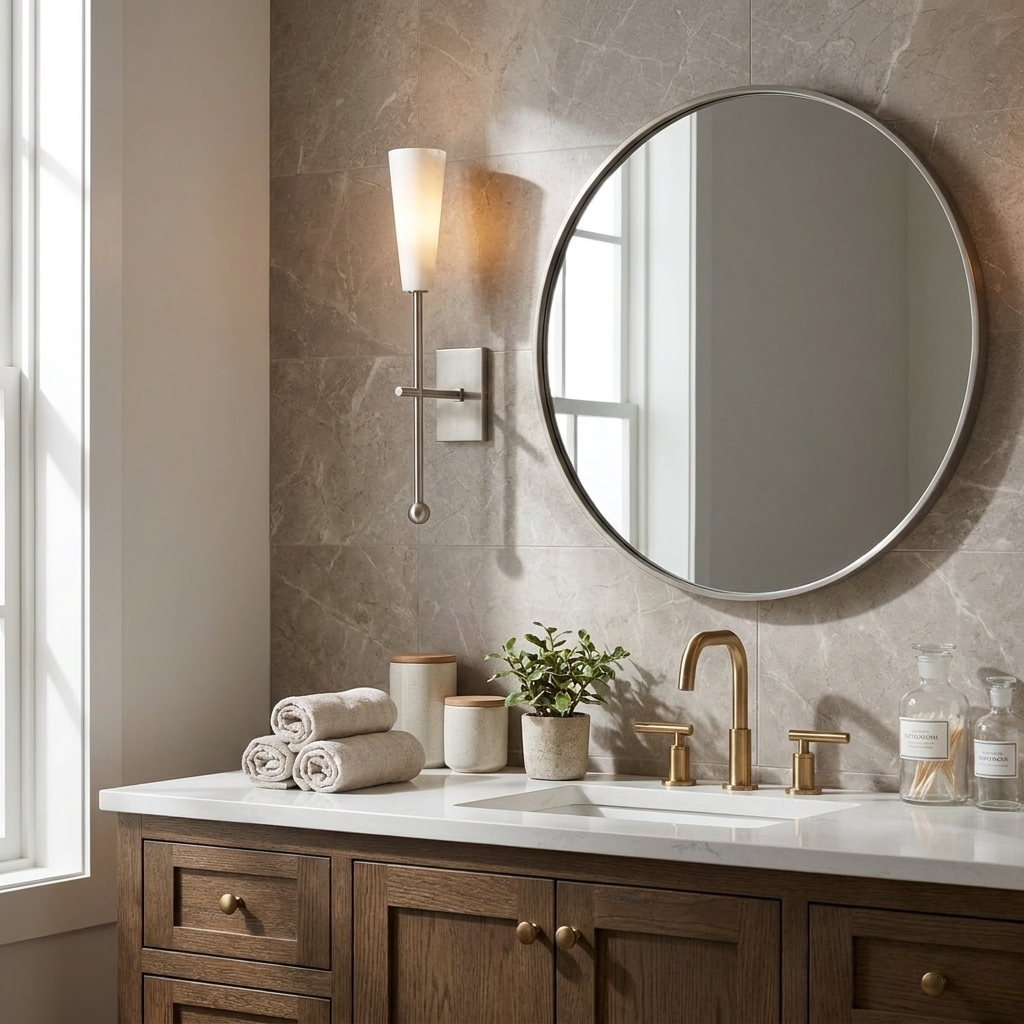 Averon Alabaster Torch Wall Sconce