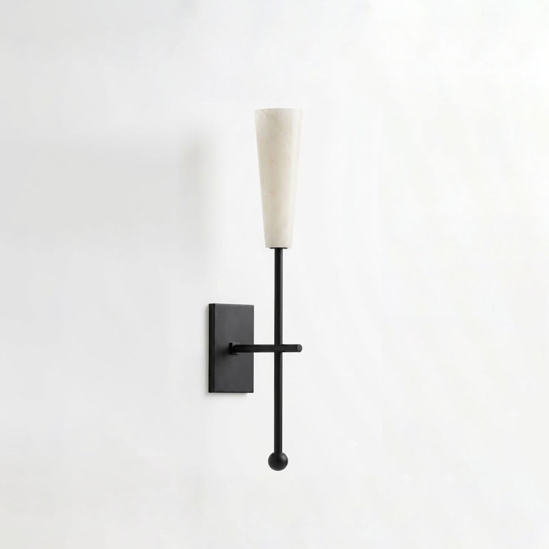 Averon Alabaster Torch Wall Sconce