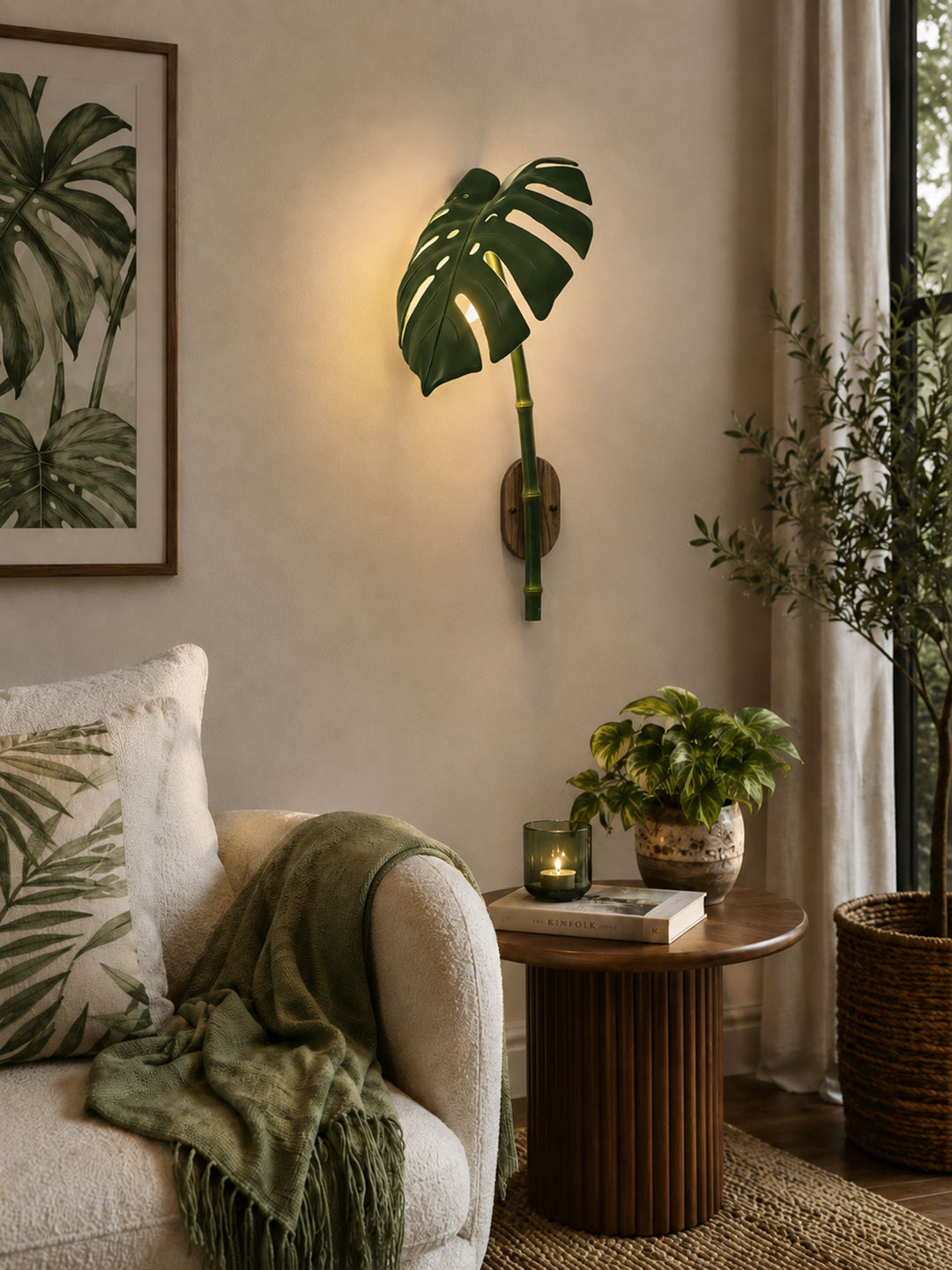 Tropical Monstera Leaf Wall Light - Vakkerlight