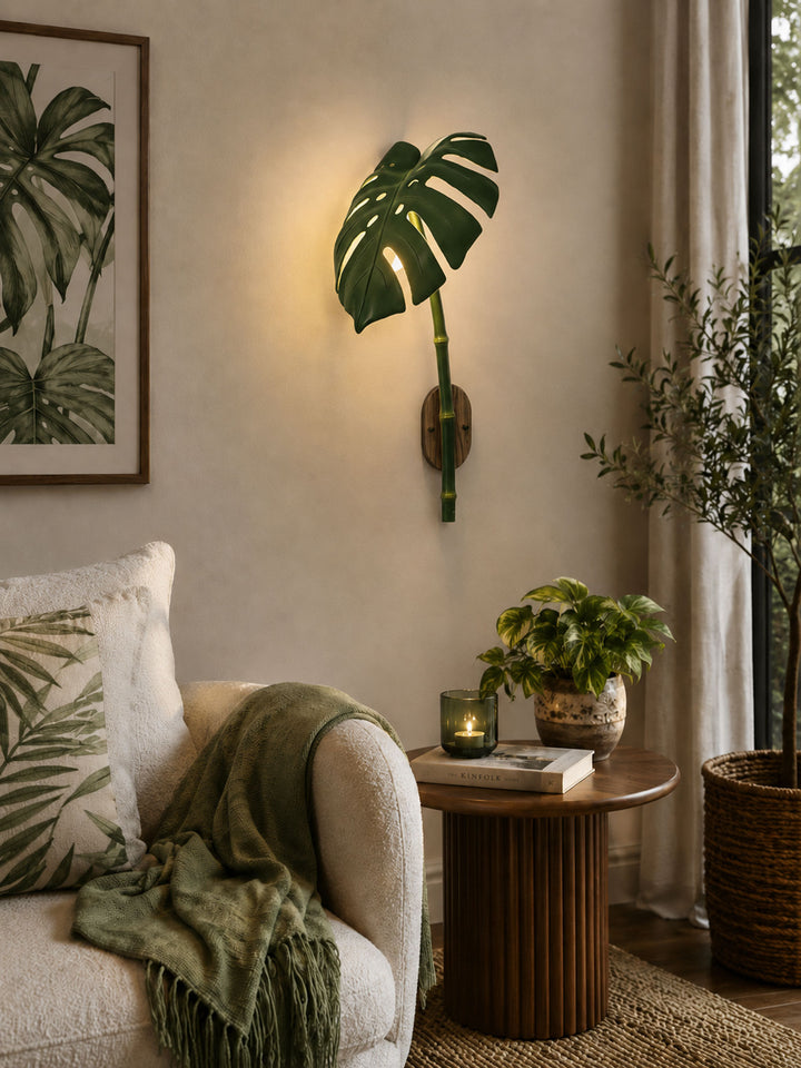 Tropical Monstera Leaf Wall Light - Vakkerlight