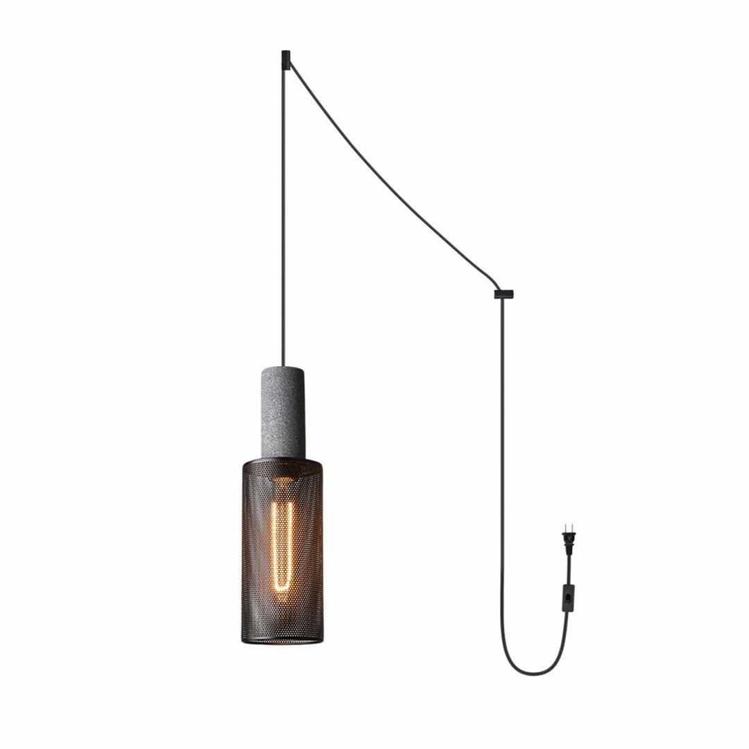 Cement Mesh Plug-in Pendant Lamp