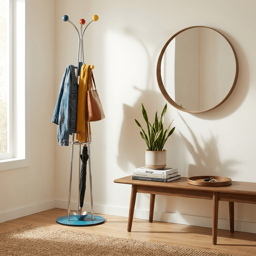 Ball Top Standing Coat Rack - Vakkerlight