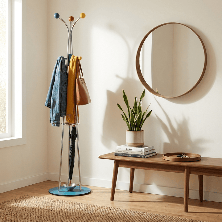 Ball Top Standing Coat Rack - Vakkerlight