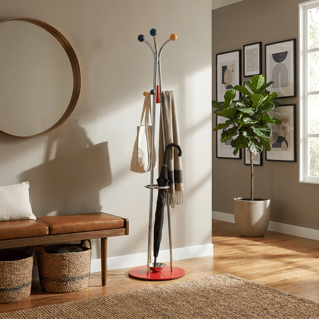 Ball Top Standing Coat Rack - Vakkerlight