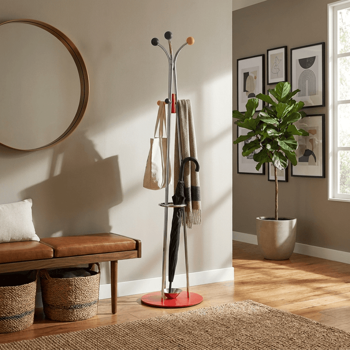 Ball Top Standing Coat Rack - Vakkerlight