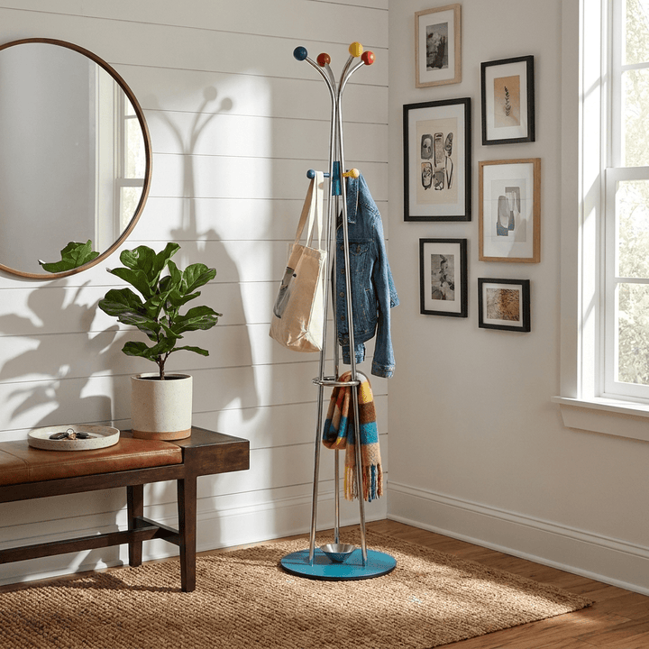 Ball Top Standing Coat Rack - Vakkerlight