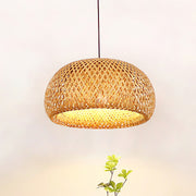 Bamboe gevlochten hanglamp