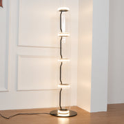 Bamboo Glass Floor Lamp