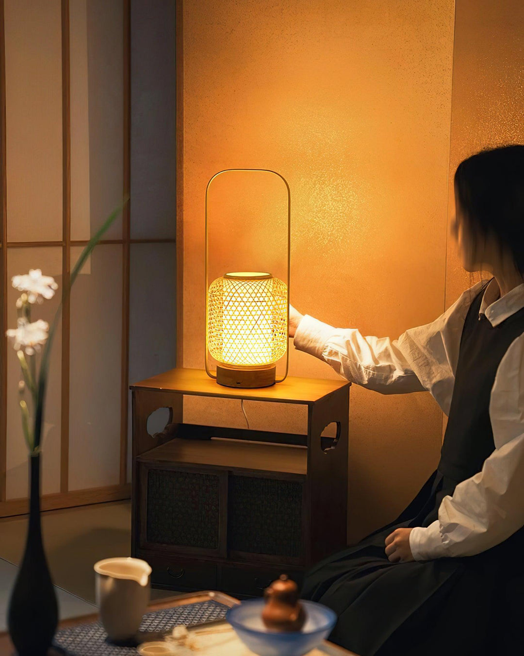 Bamboo Lantern Table Lamp - Vakkerlight