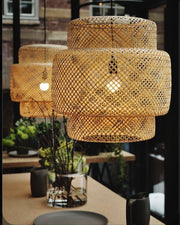 Lámpara colgante de bambú