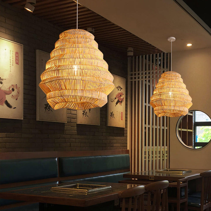 Bamboo Spiral Pendant Lamp - Vakkerlight