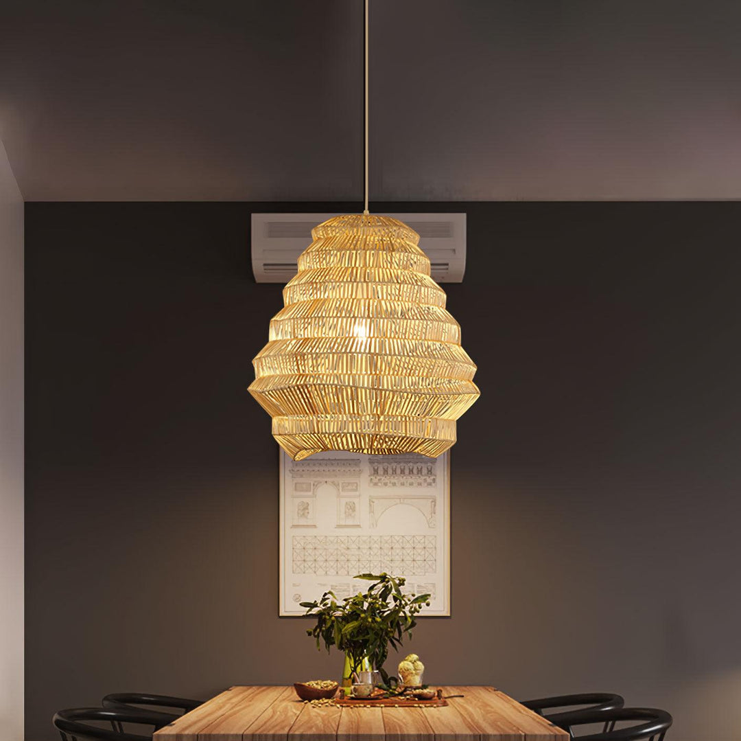 Bamboo Spiral Pendant Lamp - Vakkerlight