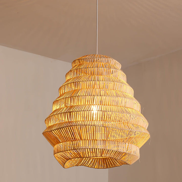 Bamboo Spiral Pendant Lamp - Vakkerlight