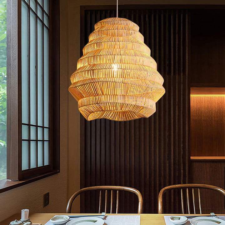 Bamboo Spiral Pendant Lamp - Vakkerlight