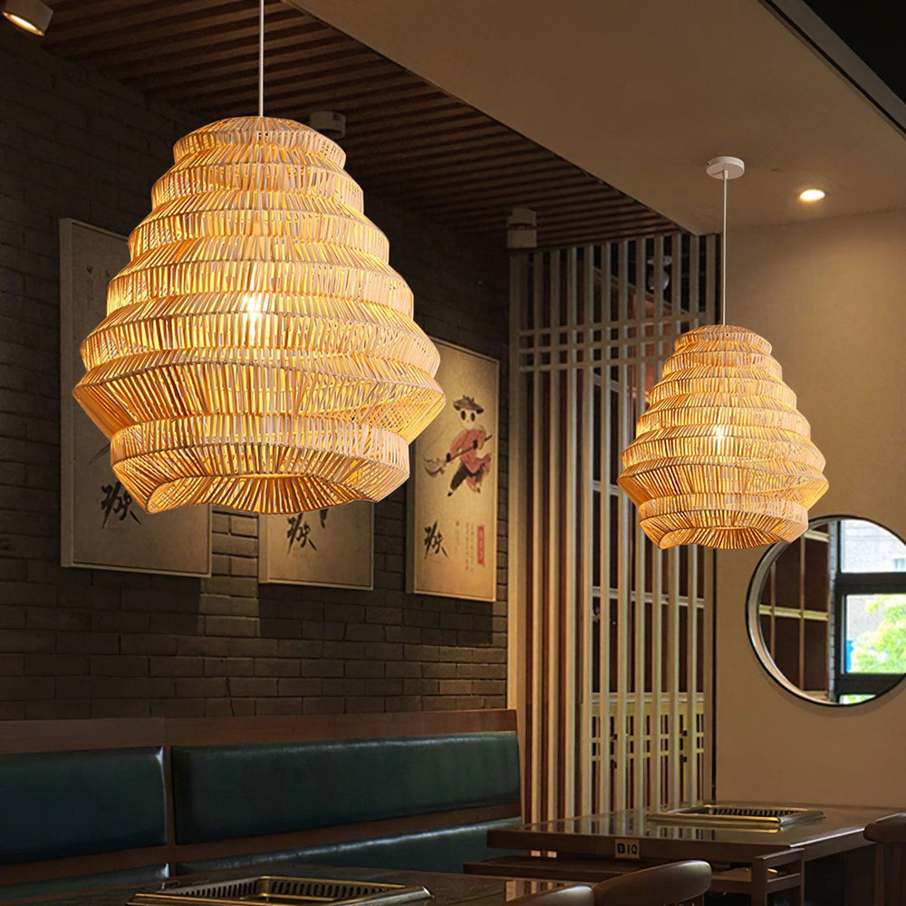 Bamboo Spiral Pendant Lamp - Vakkerlight