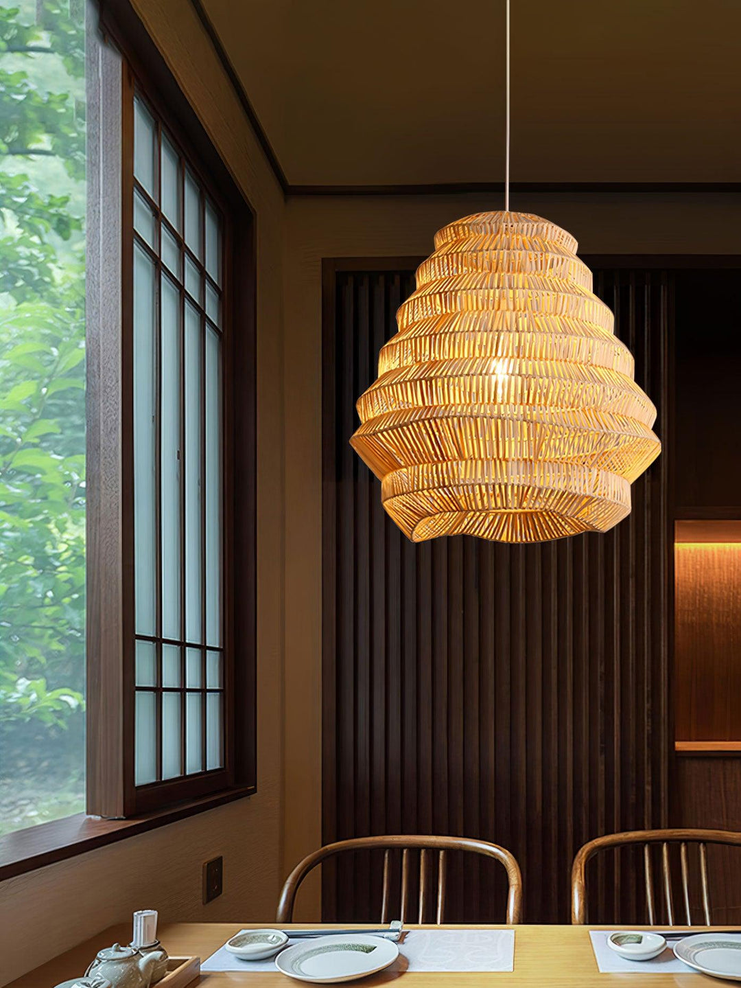 Bamboo Spiral Pendant Lamp - Vakkerlight