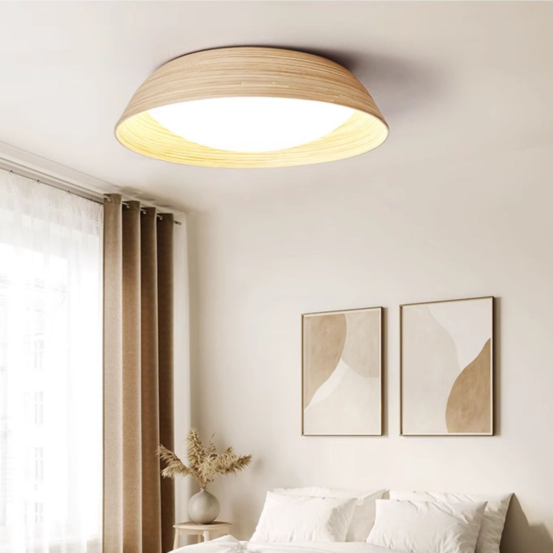 Bamboo Textured Ceiling Lamp - Vakkerlight