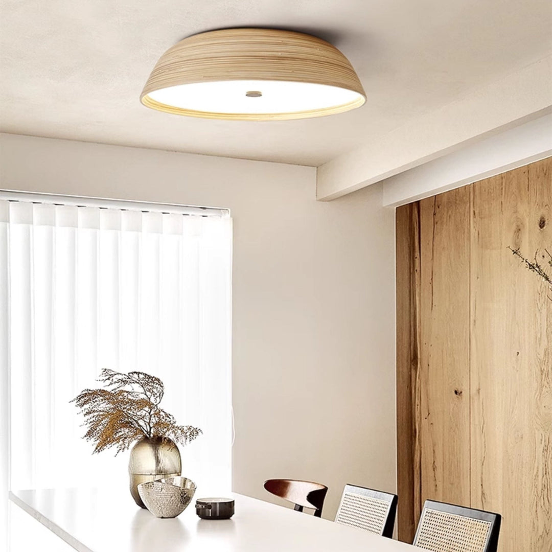 Bamboo Textured Ceiling Lamp - Vakkerlight