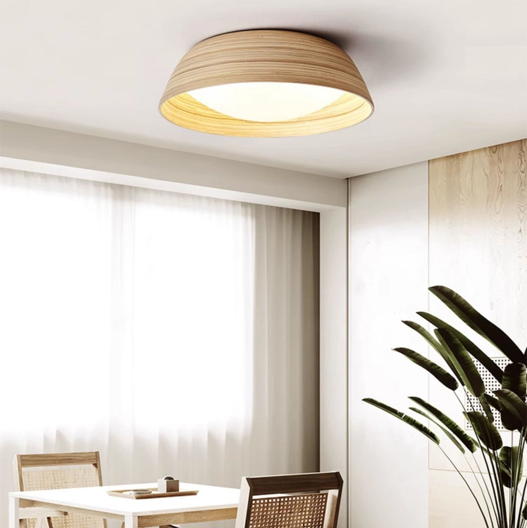 Bamboo Textured Ceiling Lamp - Vakkerlight