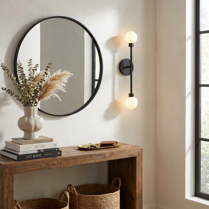 Barbell Alabaster Wall Sconce