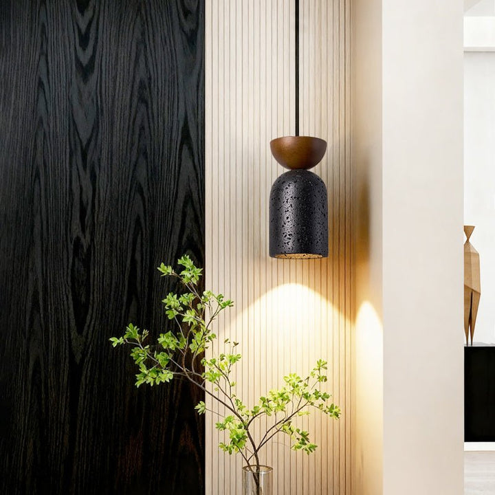 Basalt Walnut Drop Pendant Light - Vakkerlight