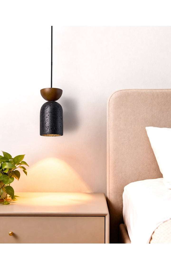 Basalt Walnut Drop Pendant Light - Vakkerlight