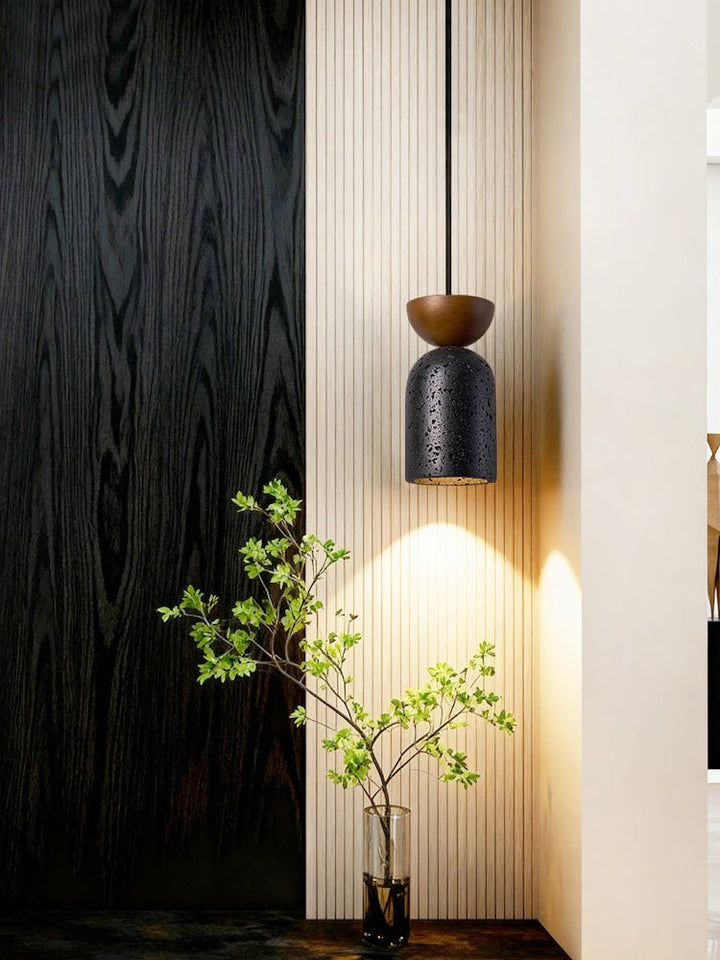 Basalt Walnut Drop Pendant Light - Vakkerlight