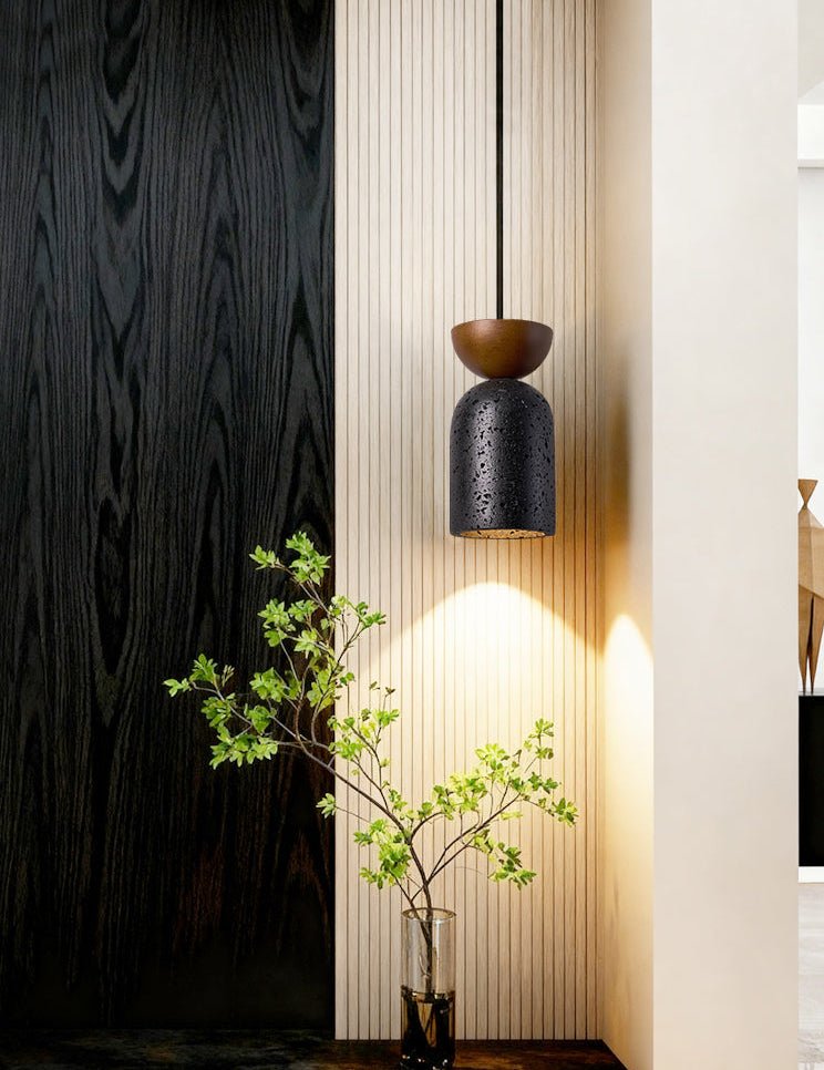 Basalt Walnut Drop Pendant Light - Vakkerlight