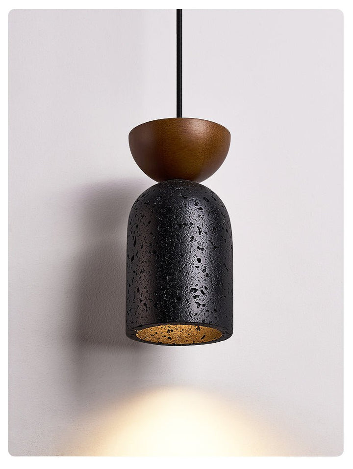 Basalt Walnut Drop Pendant Light - Vakkerlight