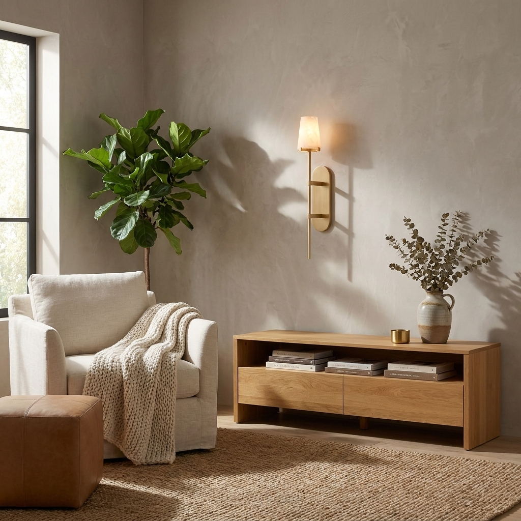 Baton Alabaster Wall Sconce