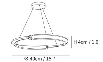 Lustre LED Beliani — Dimension drawings 1
