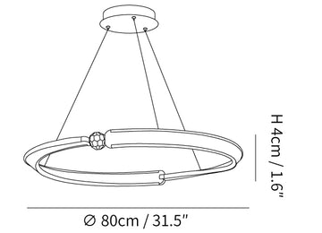 Lustre LED Beliani — Dimension drawings 3
