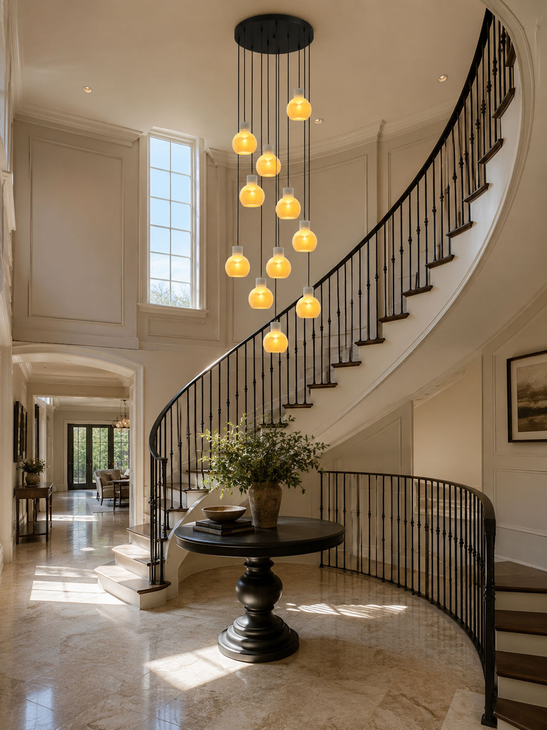 Bell Jar Alabaster Cluster Chandelier - Vakkerlight