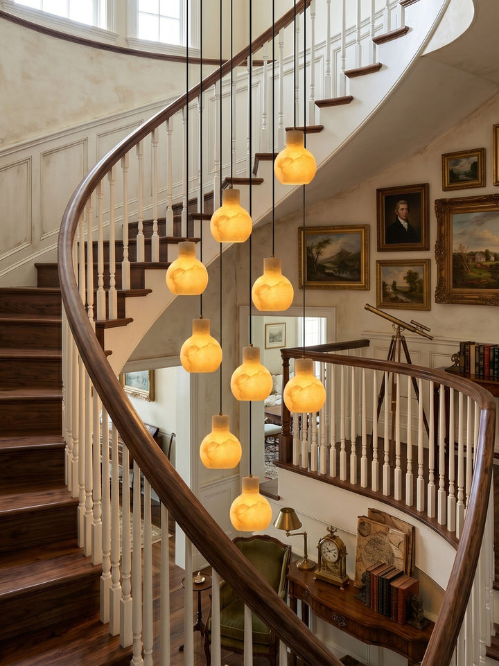 Bell Jar Alabaster Cluster Chandelier - Vakkerlight
