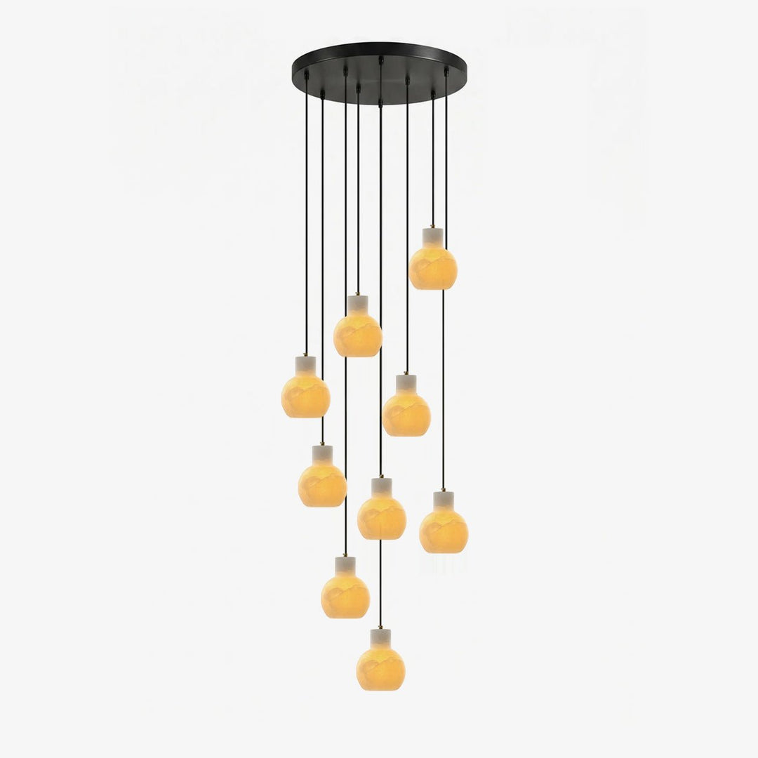 Bell Jar Alabaster Cluster Chandelier - Vakkerlight