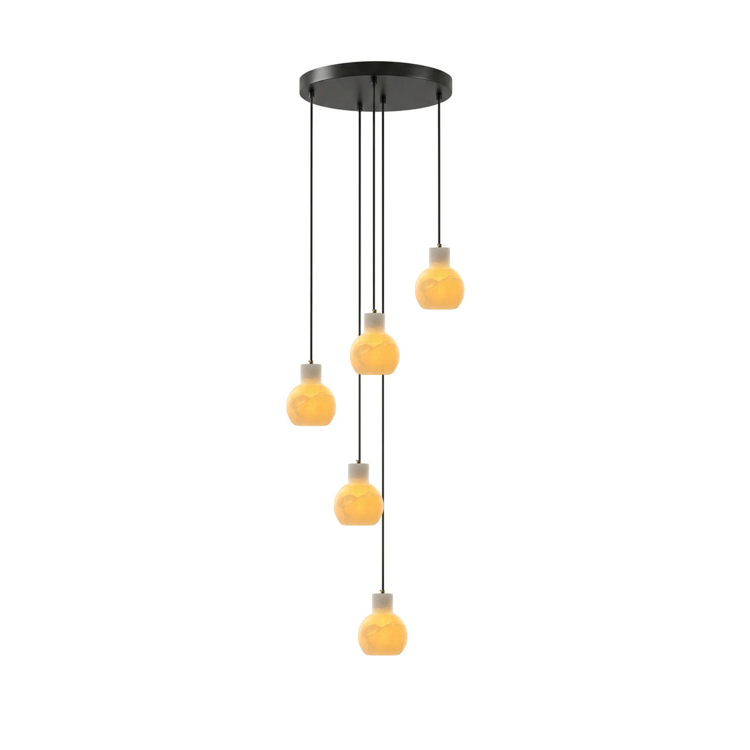 Bell Jar Alabaster Cluster Chandelier - Vakkerlight