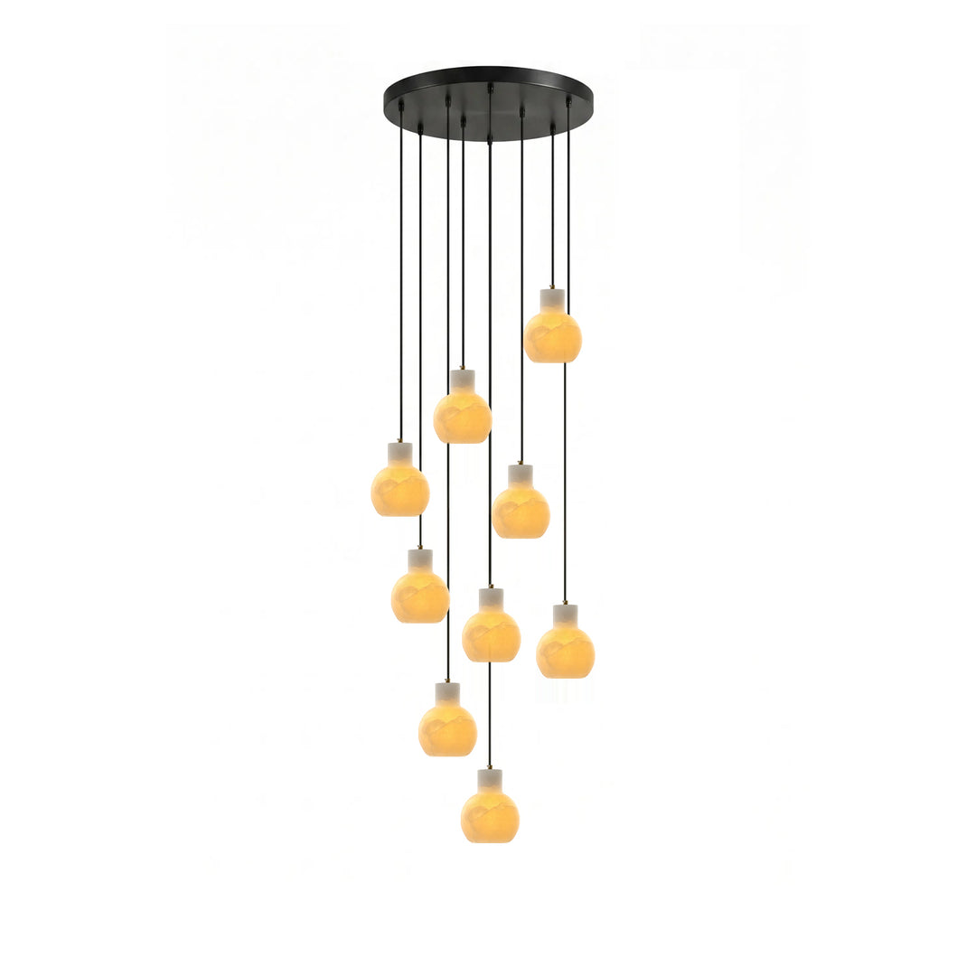 Bell Jar Alabaster Cluster Chandelier - Vakkerlight