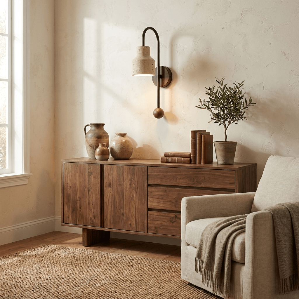 Bell Travertine Arc Sconce - Vakkerlight